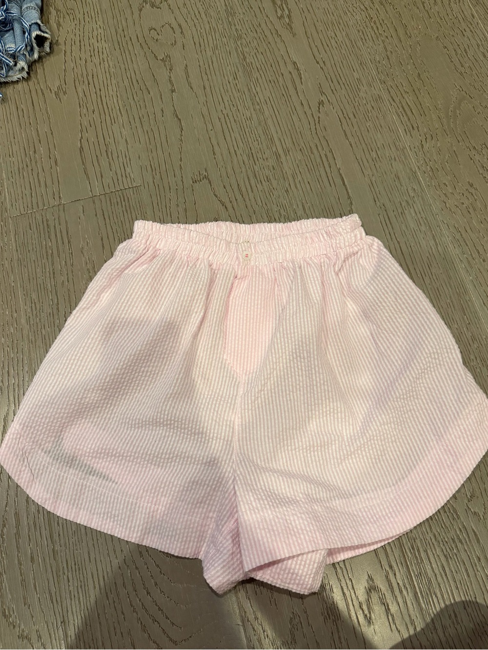 Women's Pink free people striped Elastic-Waist Shorts